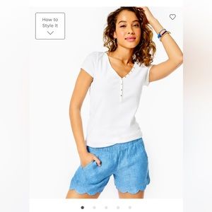Lily Pulitzer Brea Linen Scallop Short